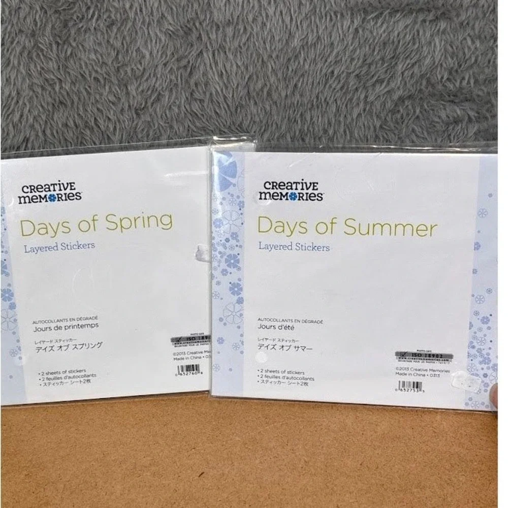 Creative Memories Days of Spring & Summer Layered Stickers 2 Packs‎ 2013 Retired